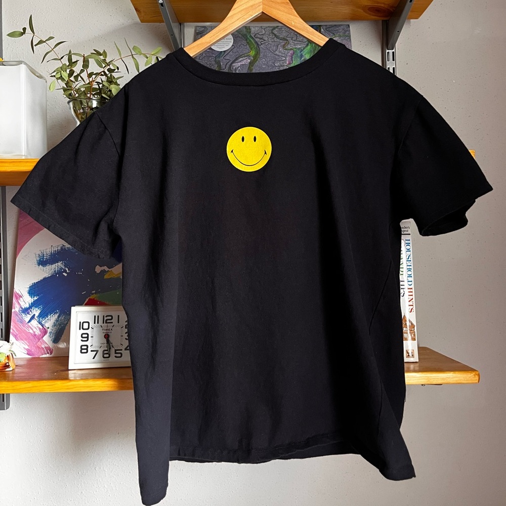PacSun Re-Purpose Smiley Graphic Tee | Retro Rainbow Nature Print Medium